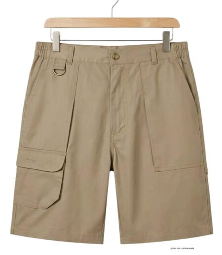 Short homme MAYFLOWER 710099U001 camel marron : la solidité du polycoton pour un look aventurier