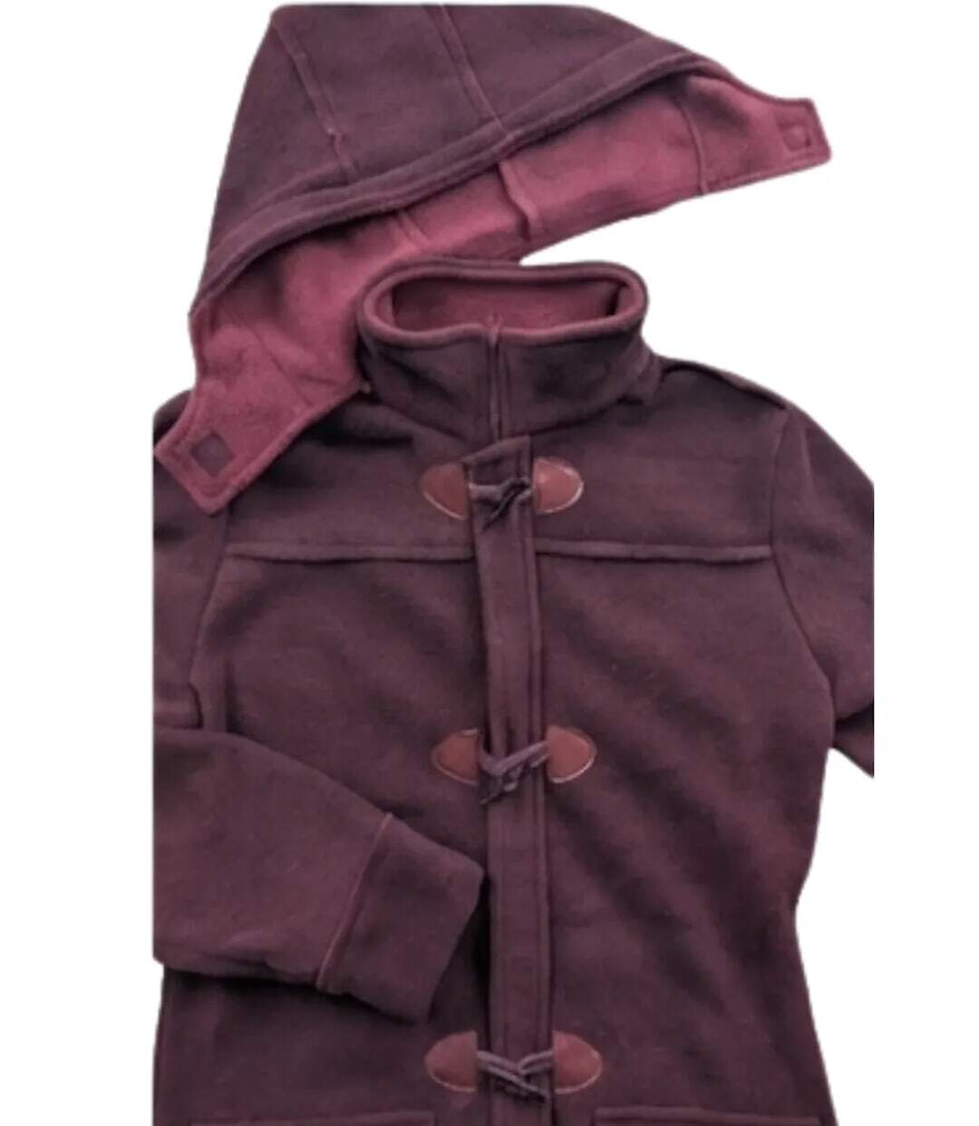 Manteau Polaire Femme style Caban SLOVENIE1B MAYFLOWER – Bordeaux-4
