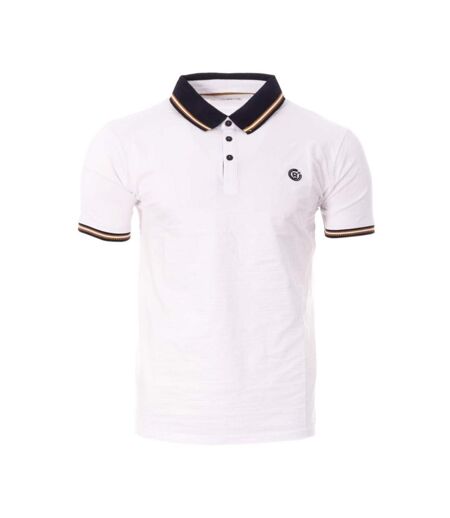 Polo blanc/marine homme rms26 91318 - 3xl