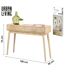 Console 2 tiroirs Shelby en bois avec système d'ouverture push pull - Beige-2