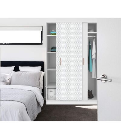 Sticker pour porte de dressing scandi Home - L. 67 x l. 250 cm - Blanc