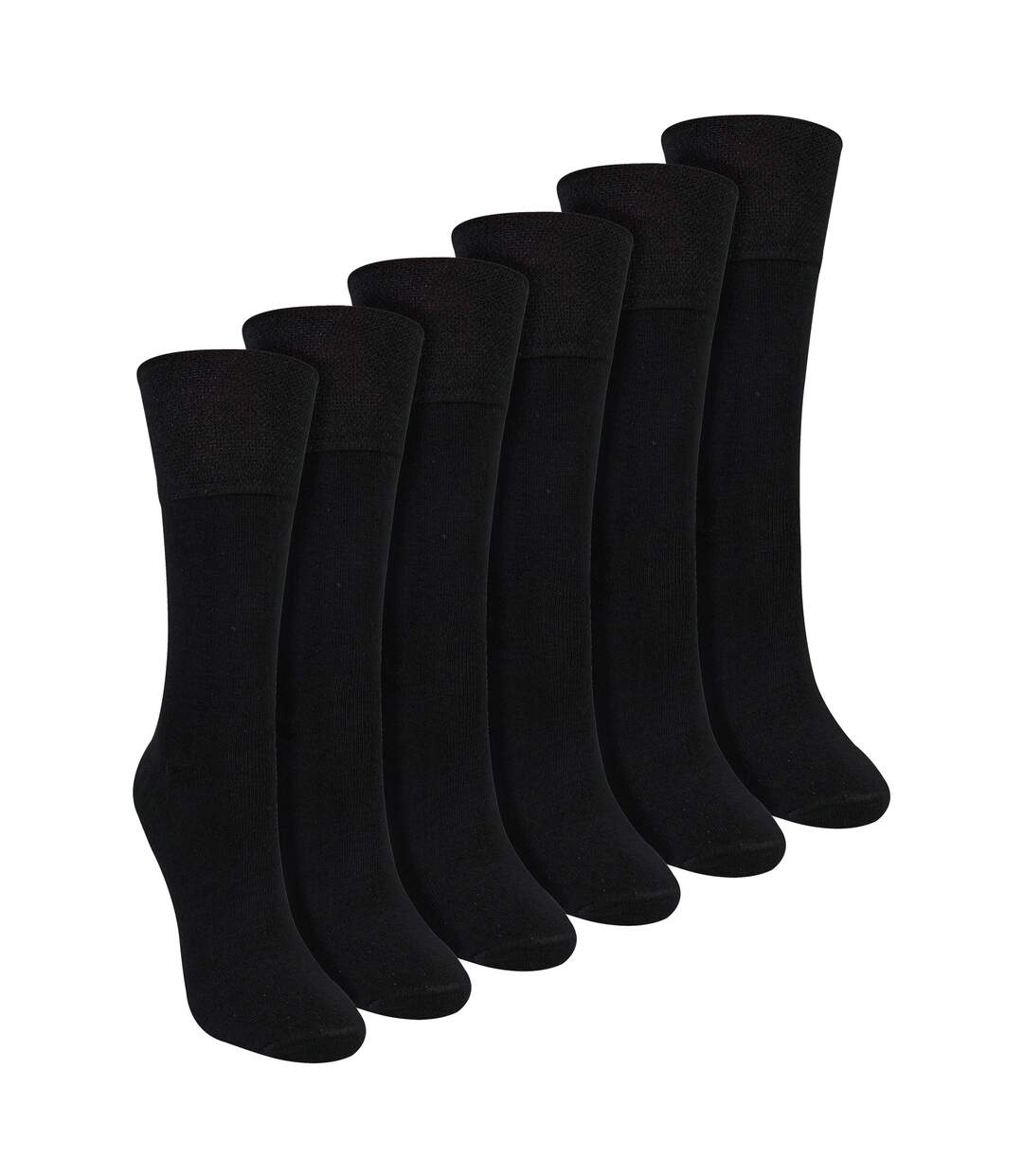 6 Pack Ladies Bamboo Non Elastic Socks Soft Breathable Everyday Comfort-1