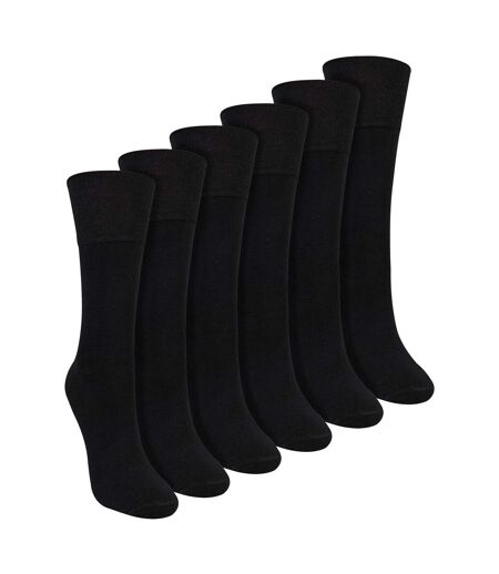 6 Pack Ladies Bamboo Non Elastic Socks Soft Breathable Everyday Comfort