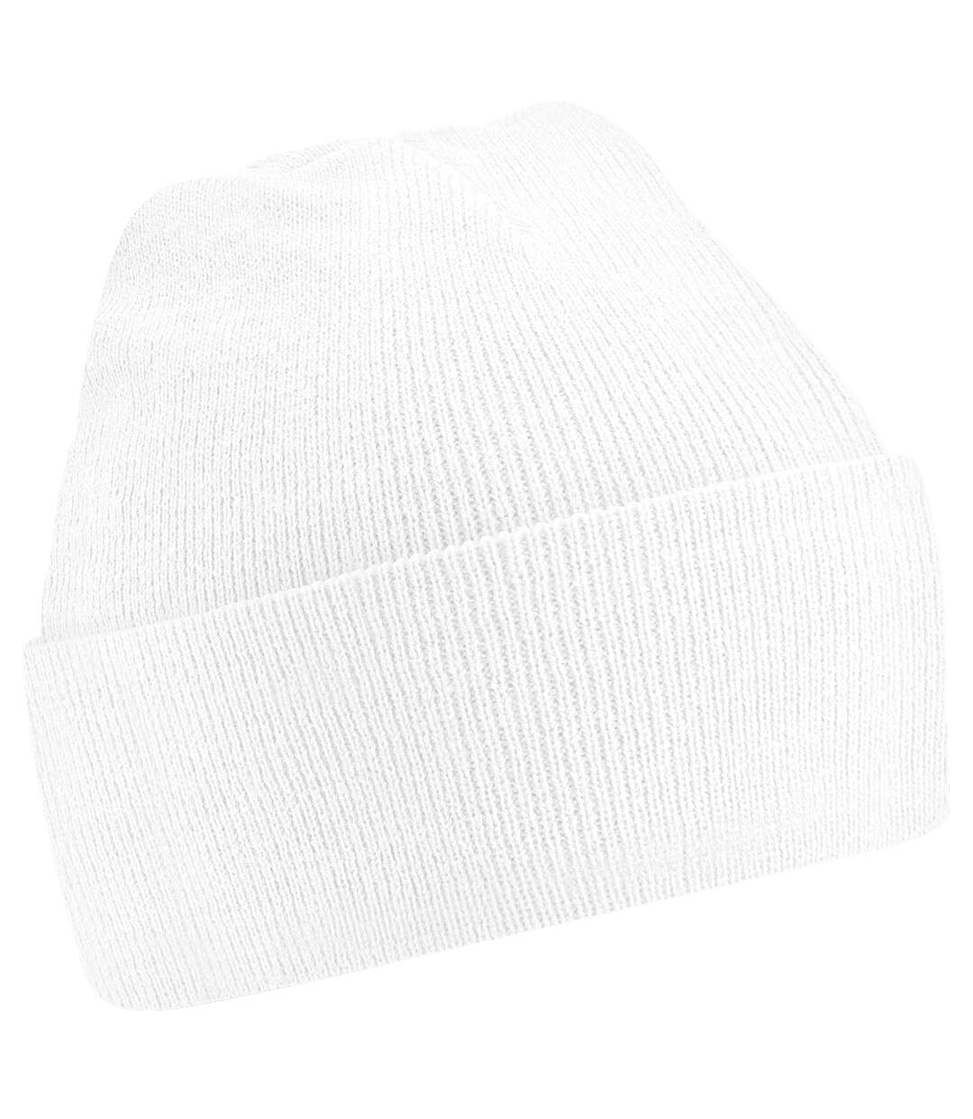 Bonnet tricoté unisexe blanc Beechfield-2