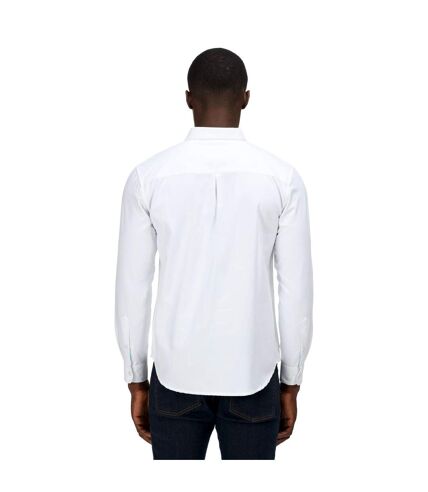 Regatta Mens Brycen Oxford Long-Sleeved Shirt (White)
