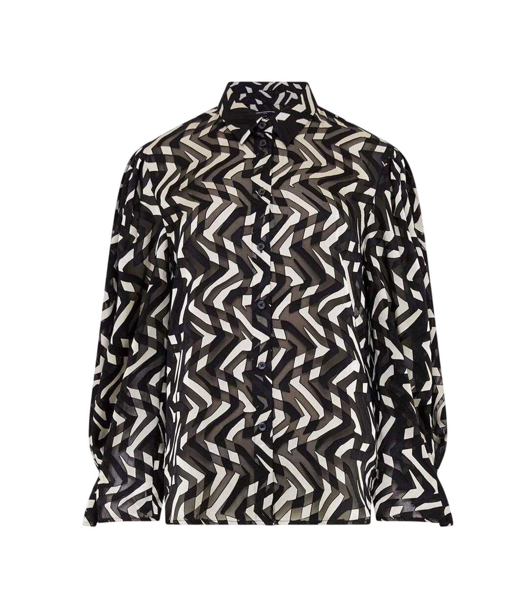 Blouse Manches Longues Diandra Femme Noir Crème French Connection-2