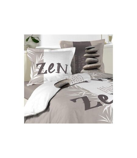 Parure de Lit 3 Pièces Galets Zen 240x220cm Taupe
