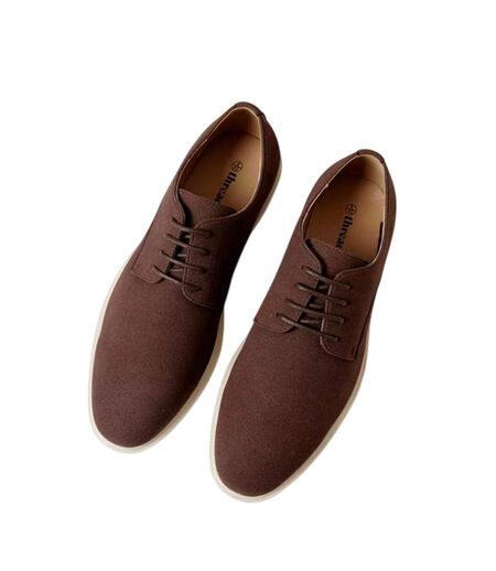 Mens Axelle Flat Oxfords Chocolate Threadbare