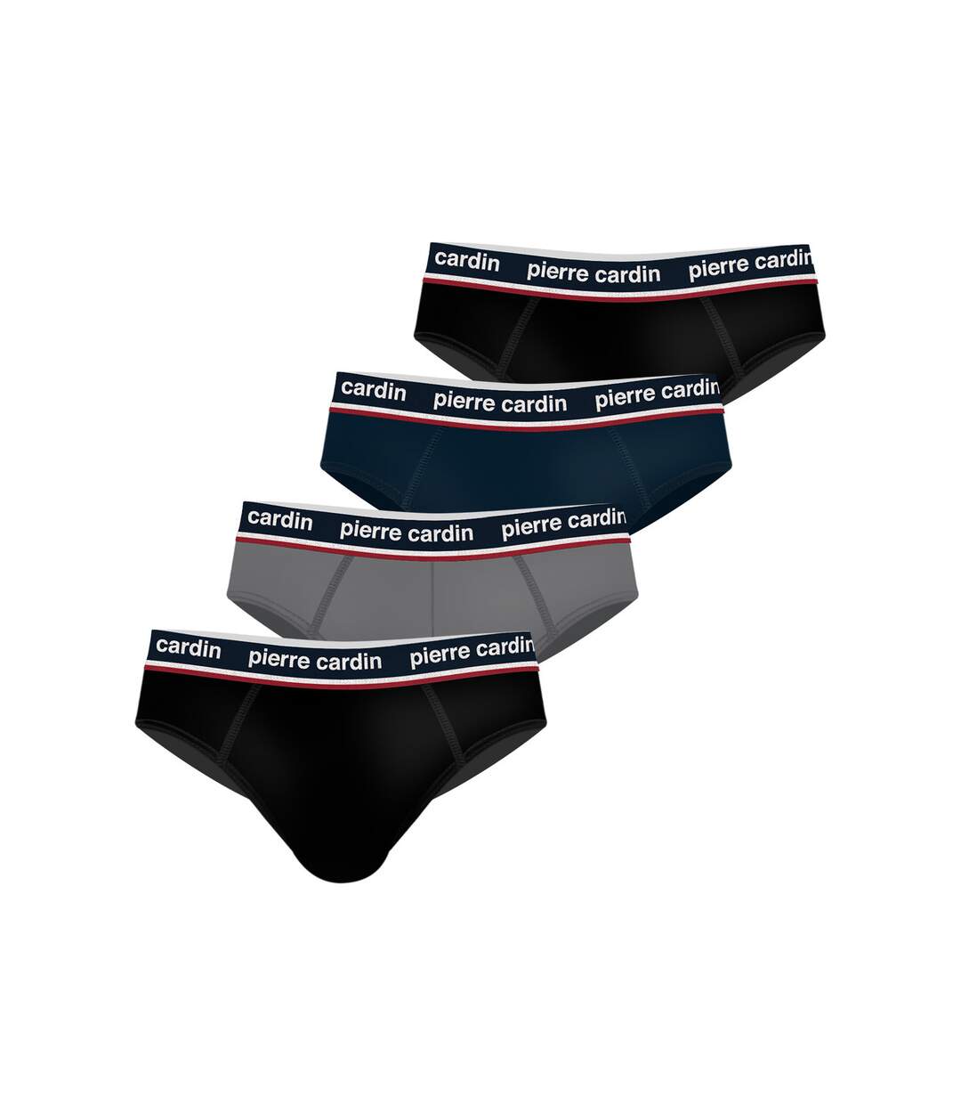 Lot de 4 slips homme en coton Uni French Pierrecardin