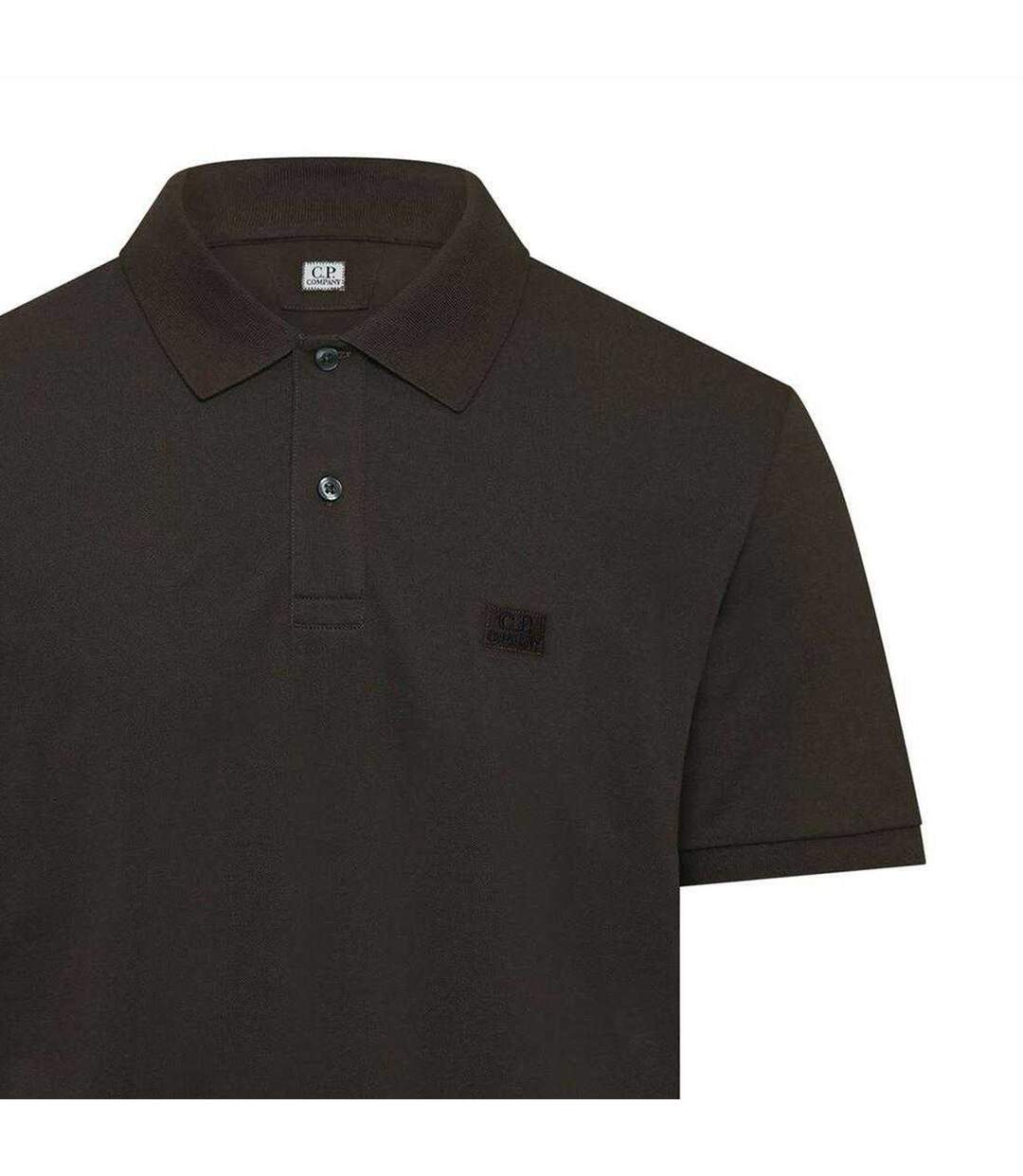 Mens Pique Polo Shirt Green C.P. Company-3