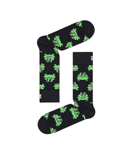 1 Pack Mens & Ladies Cotton Black Frog Design Socks