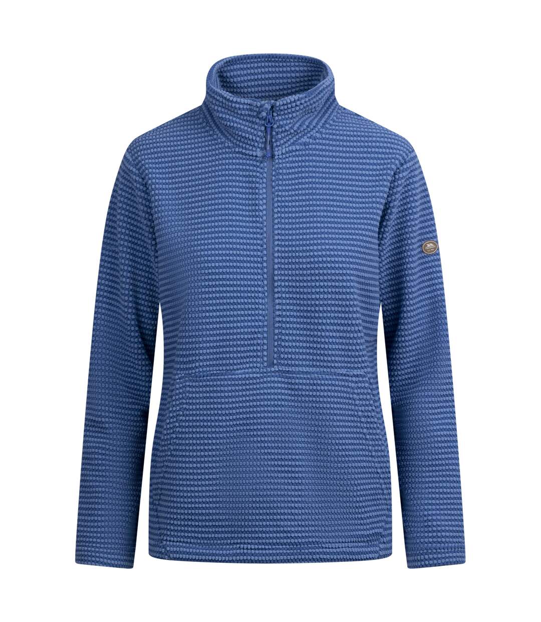 Haut Polaire À Col Montant Motif/style Texturé Ribes Femme Bleu Mer Trespass-1