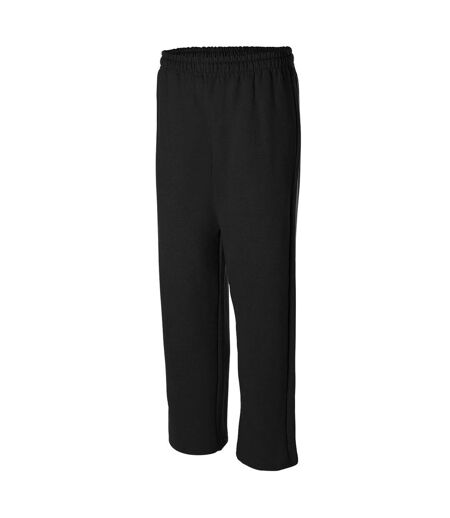 Mens Heavy Blend Open Bottom Sweatpant / Jogging Pants Black Gildan