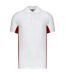 Kariban Mens Flag Polycotton Pique Polo Shirt (White/Red)