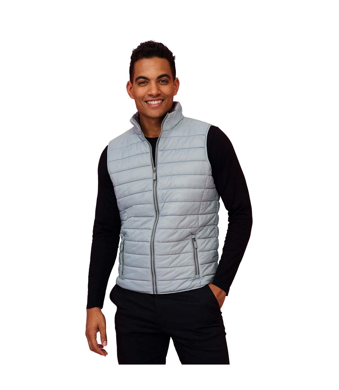 SOLS Mens Wave Padded Water Repellent Bodywarmer/Gilet (Metal Grey) - UTPC2453-4