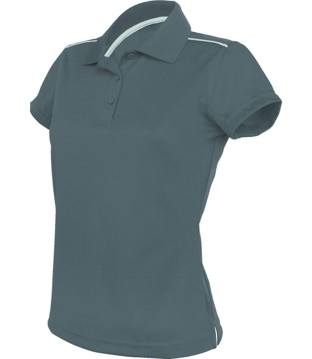 Polo femme sport - PA481 - gris - manches courtes