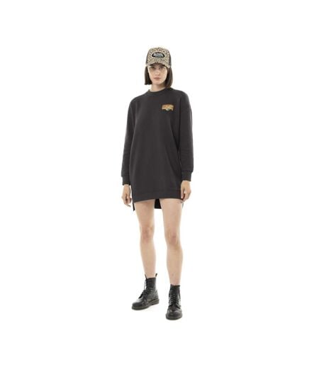 Robe sweat femme manches longues avec print dos et zip sur côté Vondutch