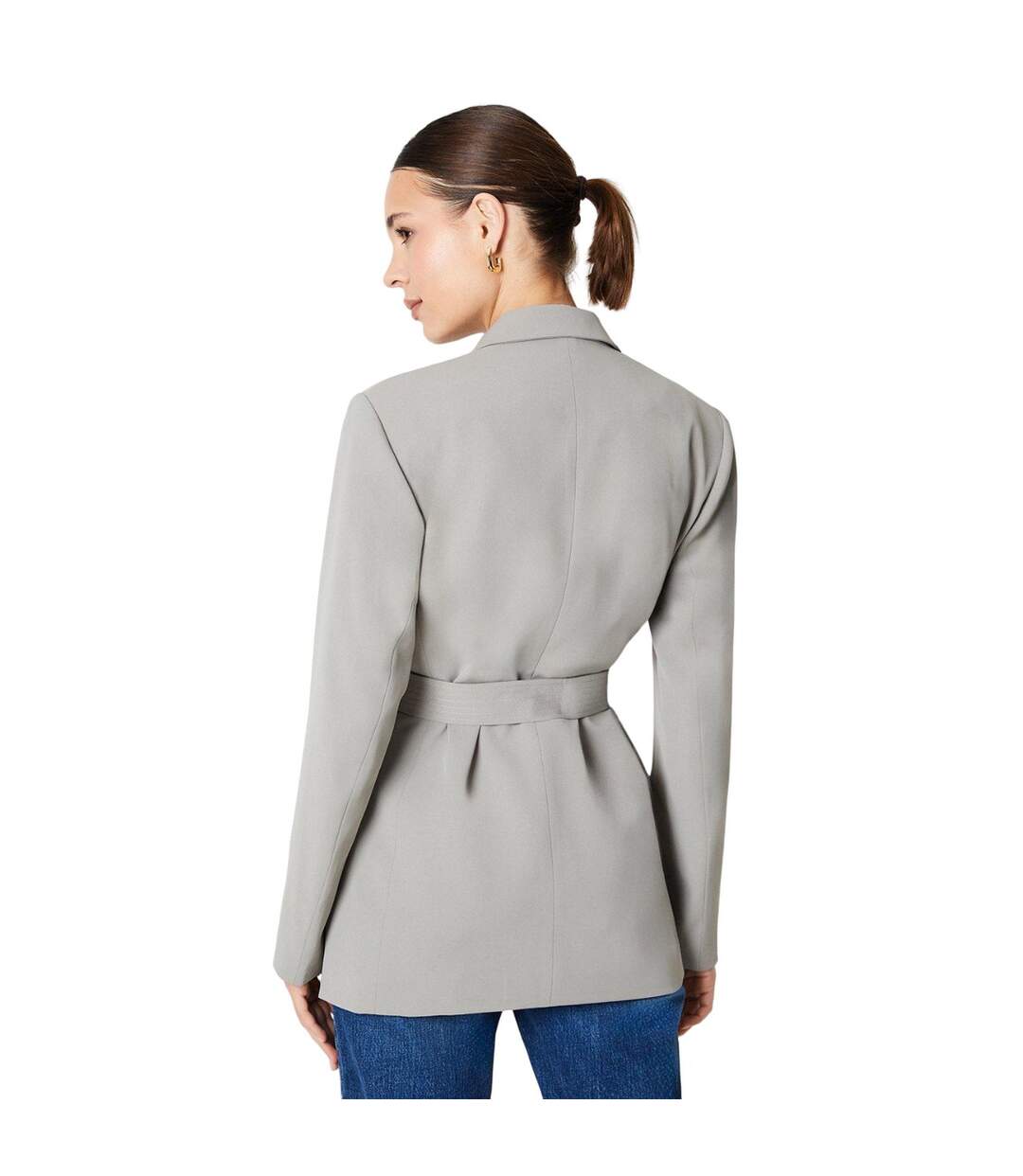 Manteau croisé femme taupe Dorothy Perkins-2