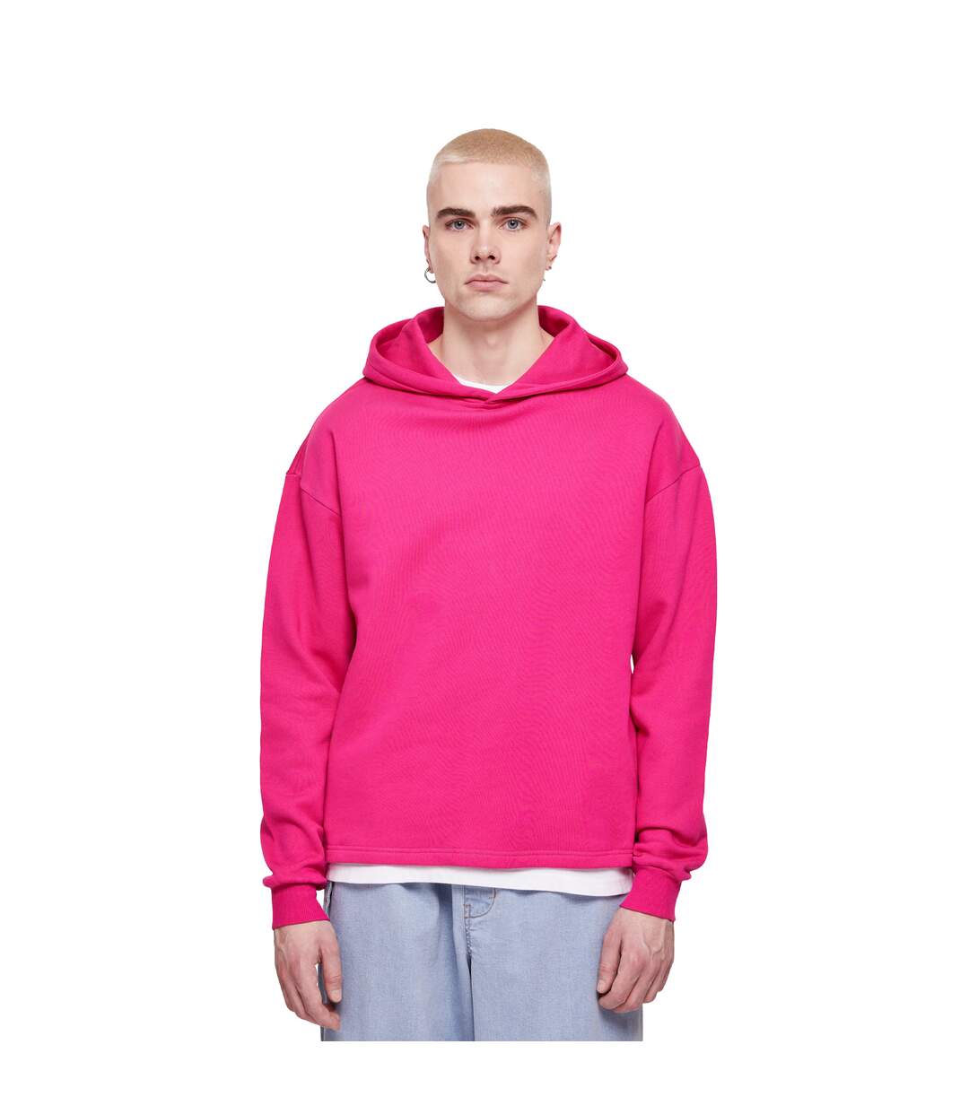 Sweat À Capuche Homme Rose Vif Urban Classics-1