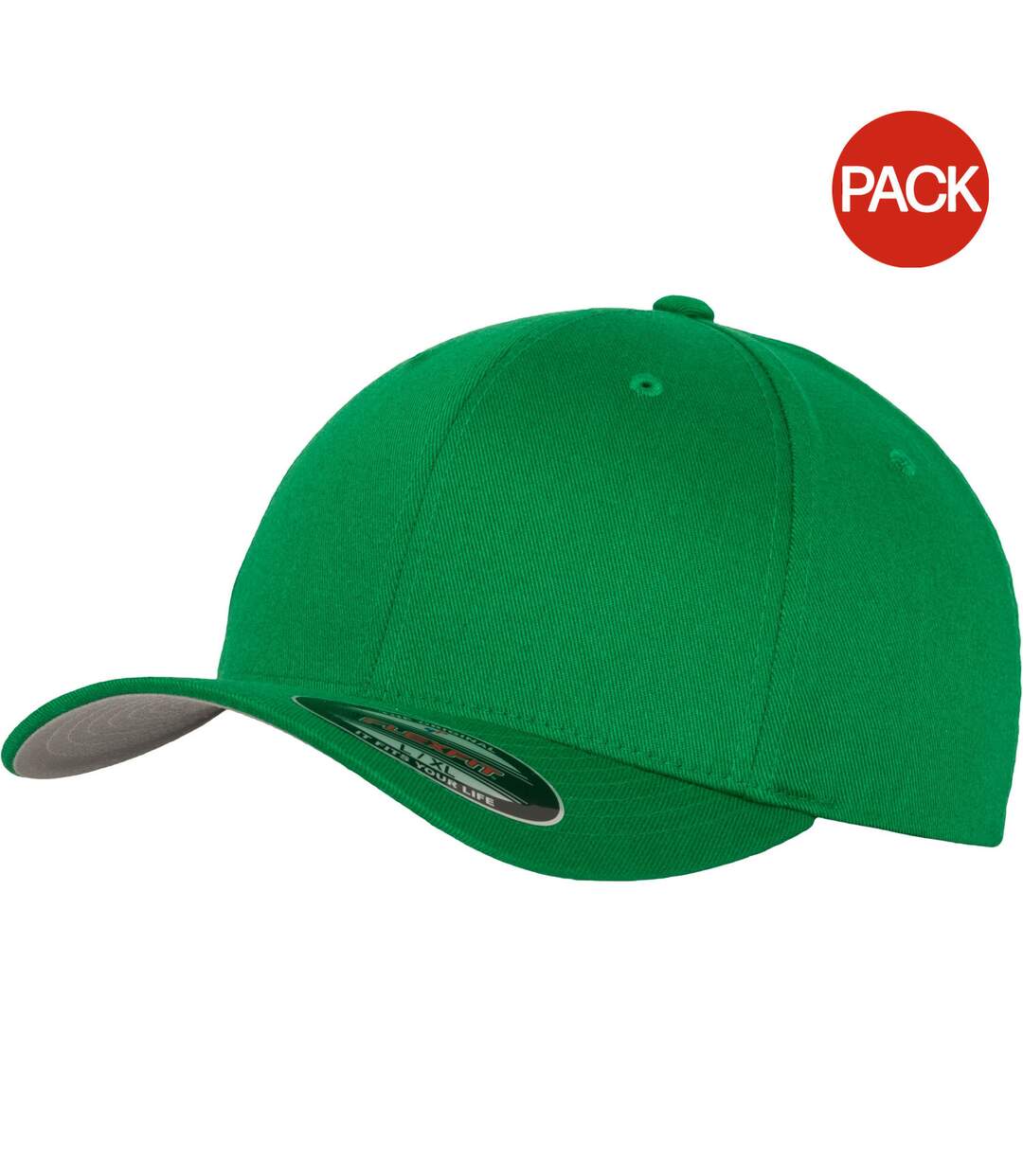 Lot de 2  casquettes de baseball homme vert poivre Yupoong-1