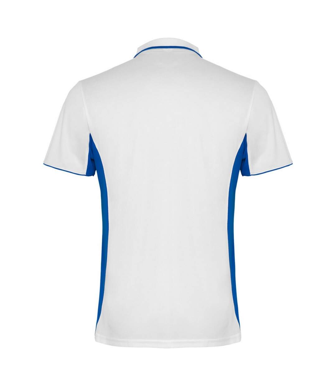 Unisex Adult Montmelo Short-sleeved Sports Polo Shirt White Royal Blue Roly-2