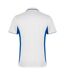 Unisex Adult Montmelo Short-sleeved Sports Polo Shirt White Royal Blue Roly-2