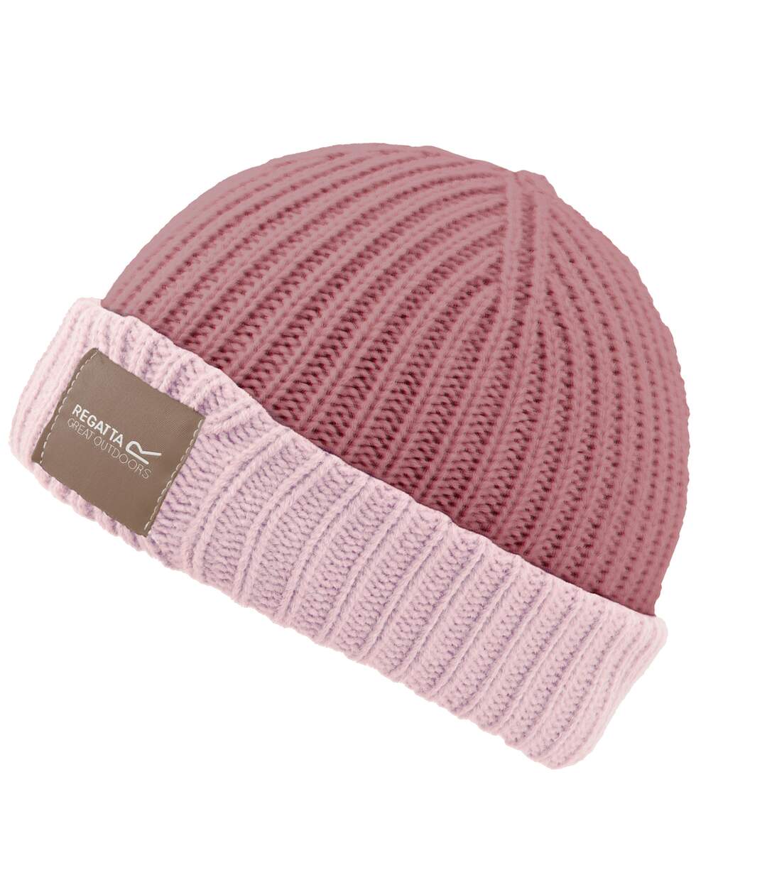 Childrens/kids Connora Fisherman Logo Beanie Dusty Rose Lotus Pink Regatta-2