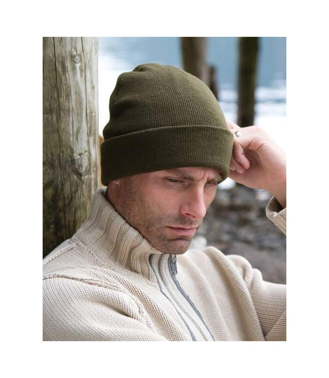 Bonnet Tricoté Thinsulate 3m 40g Adulte Unisexe Olive Result-1