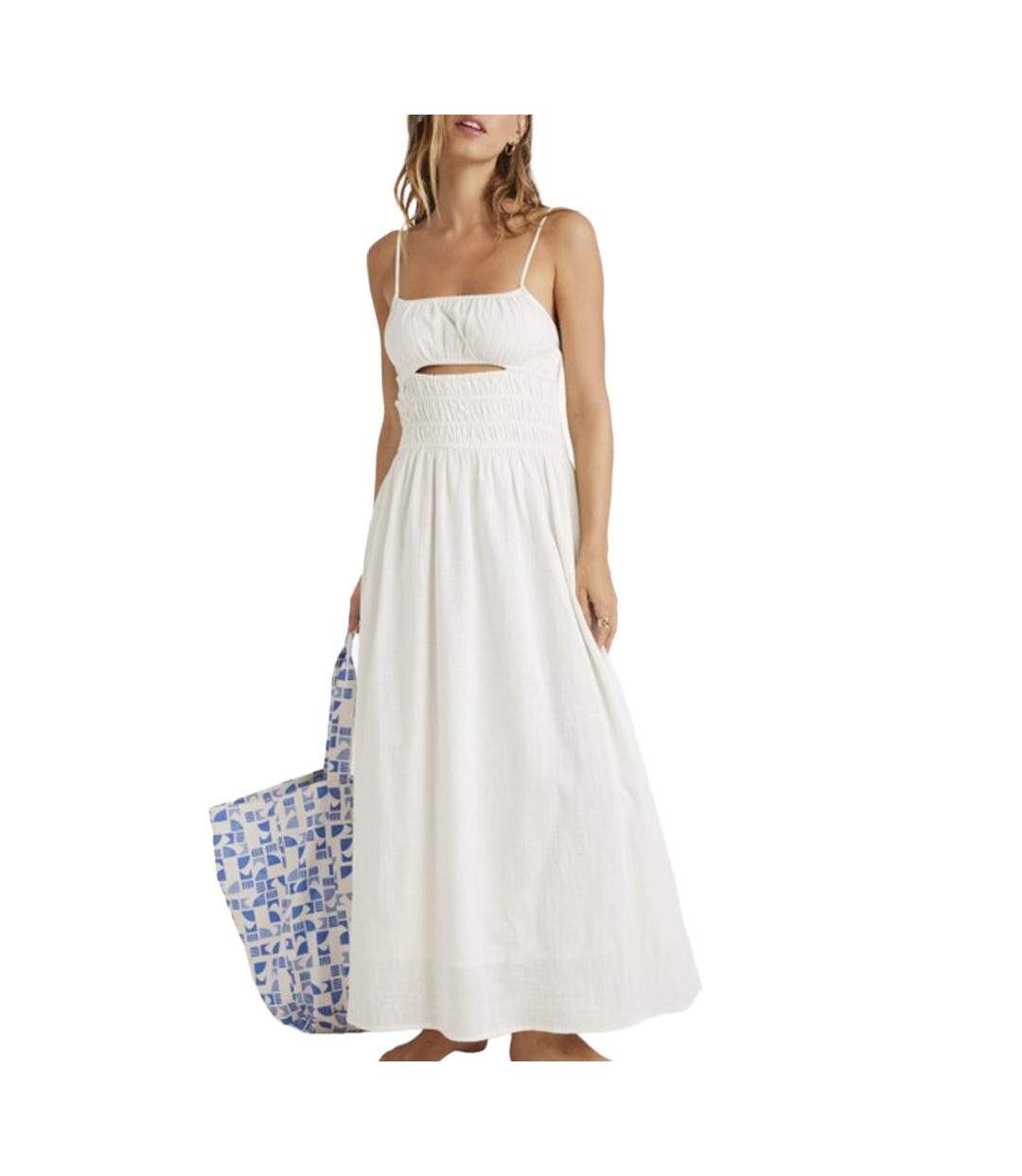 Robe blanche femme billabong cloud dress-1