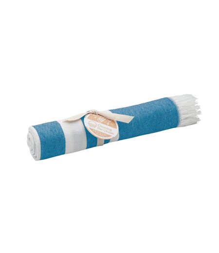 Wave hammam seaqual bath towel one size turquoise MidOcean