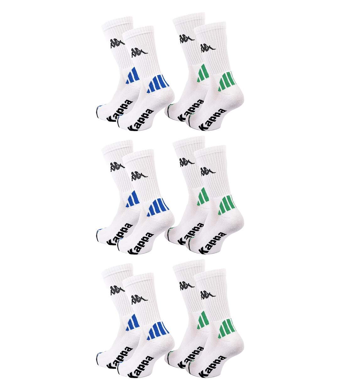 Chaussettes Homme KAPPA 6 paires PREMIUM CREW 2787BL-3