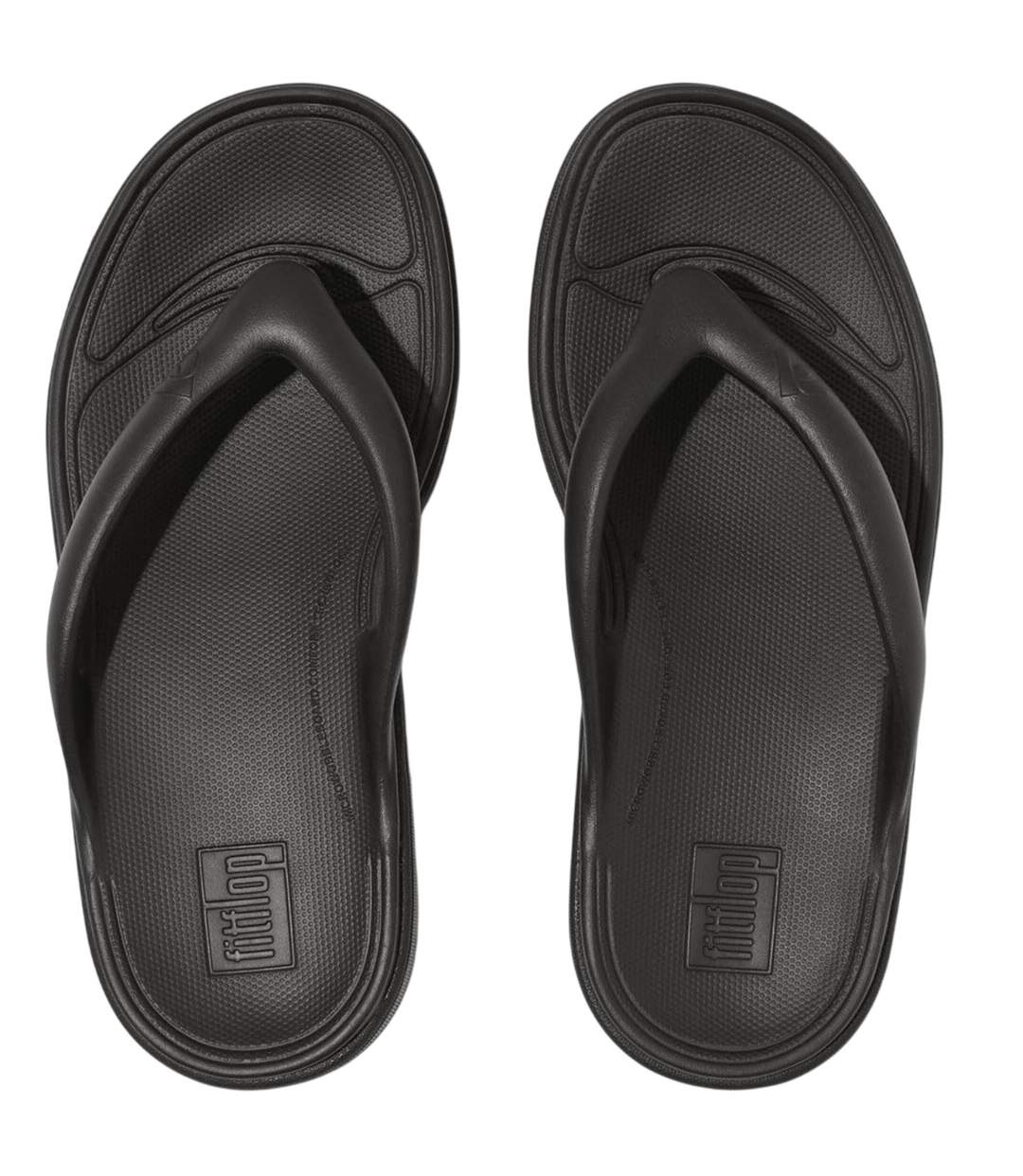 Womens/ladies Relieff Recovery Toe Post Sandals Black FitFlop-3