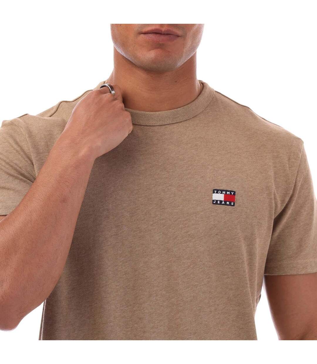 T-shirt Style Ton Sur Ton Homme Brun-beige Tommy Jeans-4