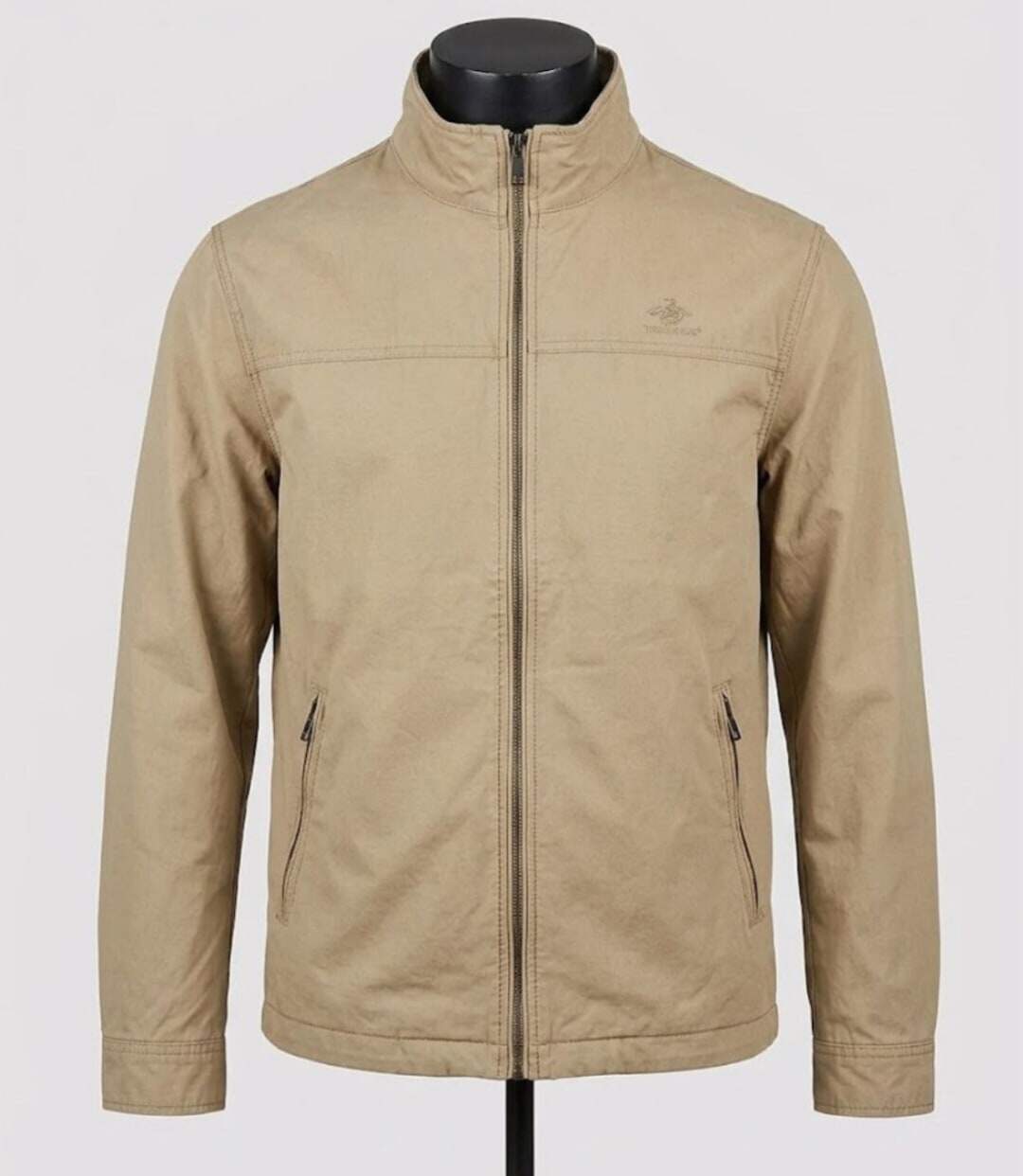 WINCHESTER BRANDON1 — Blouson zippé beige : confort naturel du pur coton et col montant-3