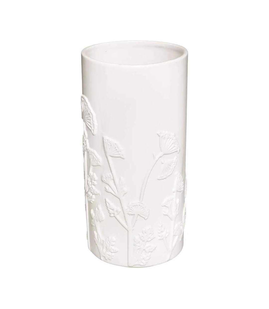 Vase en Céramique Effet 3D Mind 25cm Blanc-1