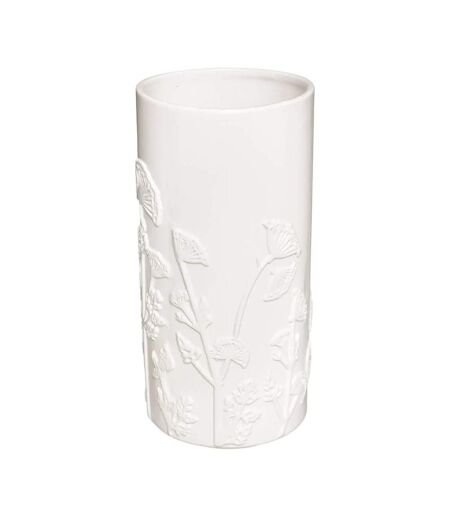 Vase en Céramique Effet 3D Mind 25cm Blanc