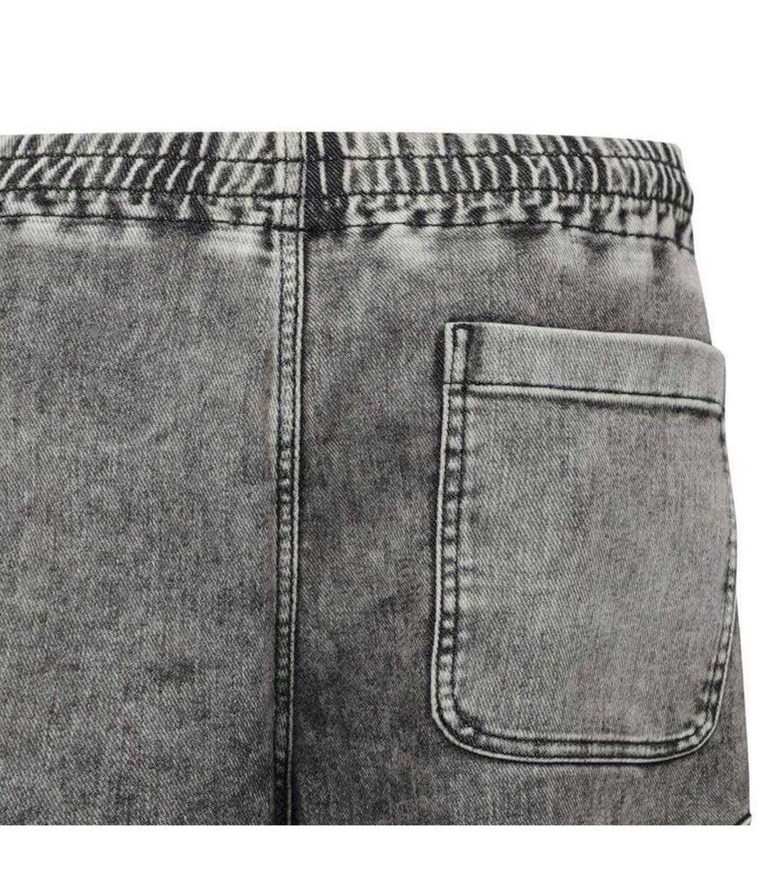 Mens Enny Denim Shorts Black Grey Diesel-4