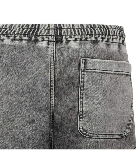Mens Enny Denim Shorts Black Grey Diesel