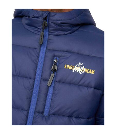 Mens Polyester Puffer Jacket Blue Kings Will Dream