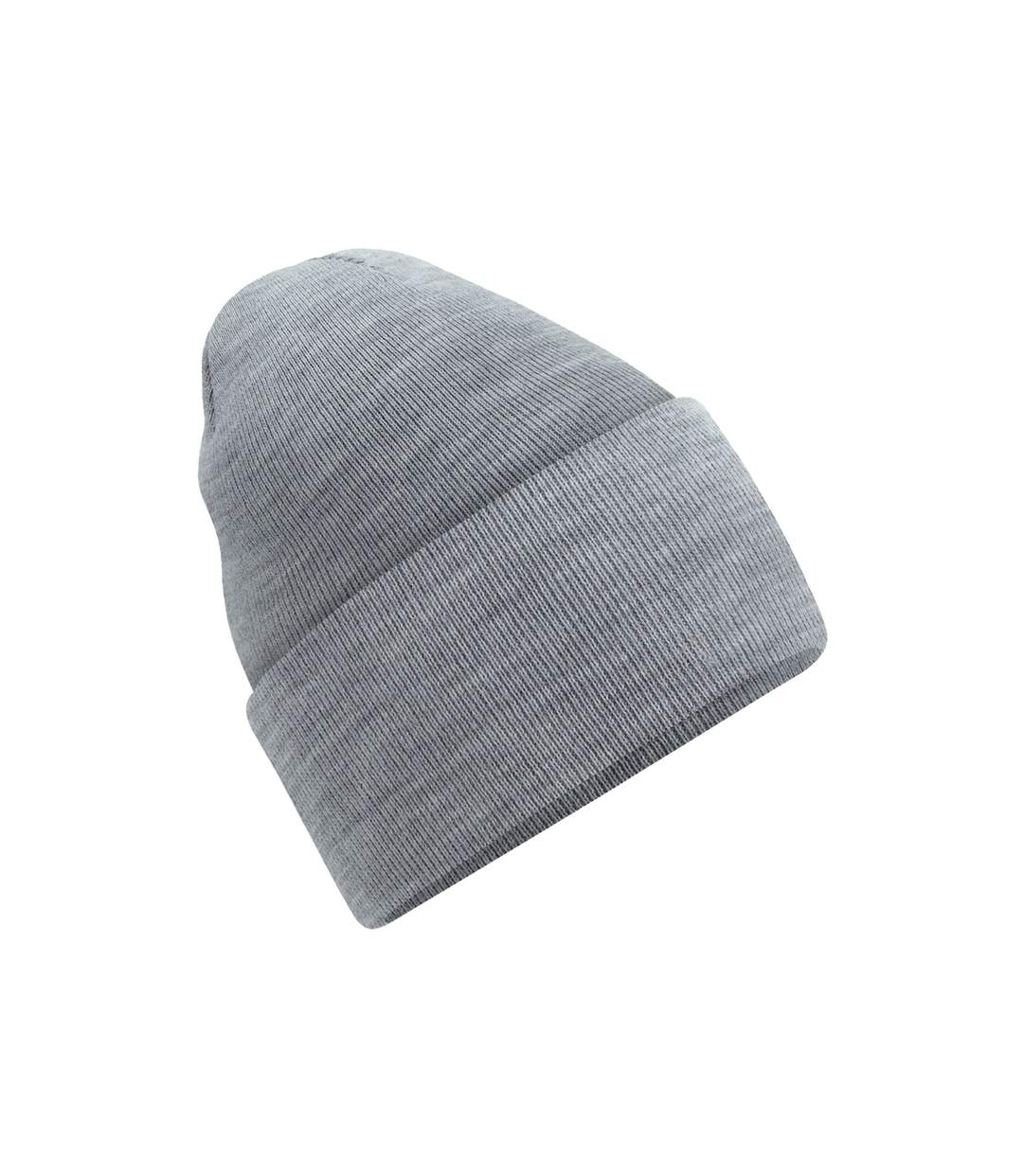 Unisex adult orginal deep cuffed beanie ash grey Beechfield-1