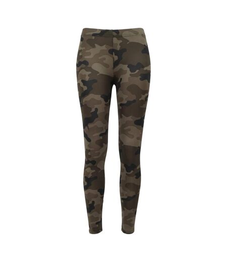 Legging Motif/style Camouflage Femme Marron Beige Urban Classics