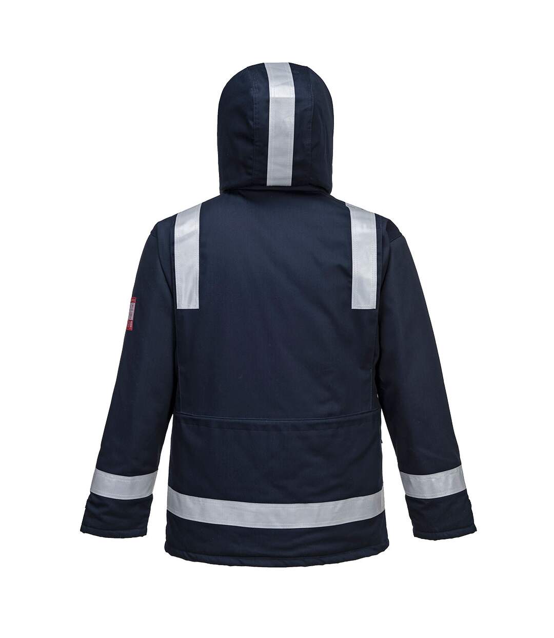 Mens flame resistant anti-static winter padded jacket navy Portwest