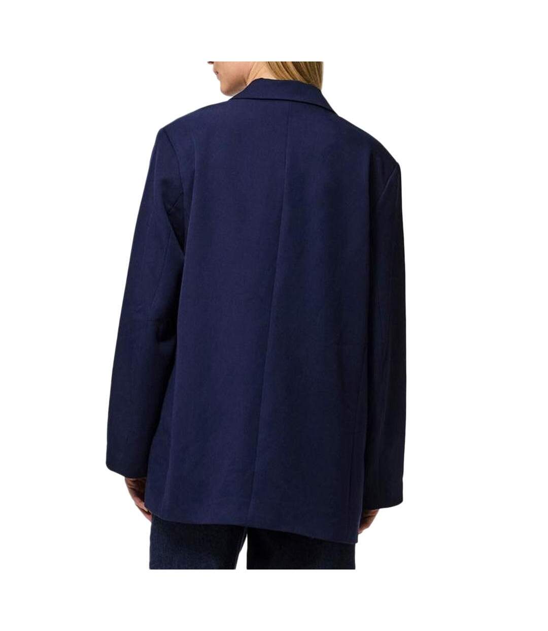 Veste blazer bleu nuit femme pieces pckamil-2