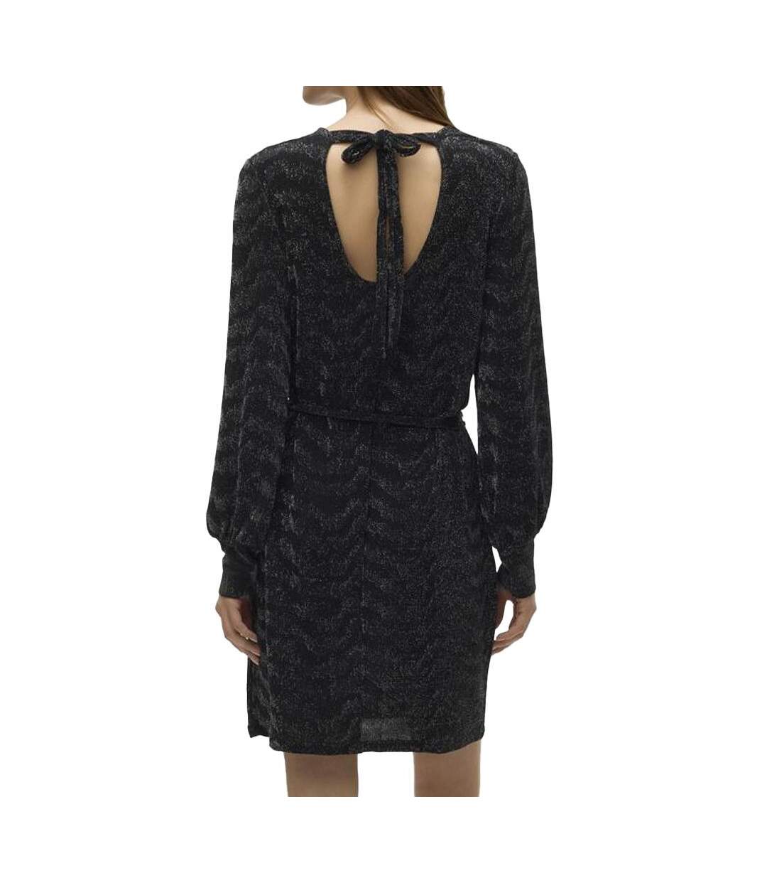 Robe noir/argent femme vero moda lucy-2