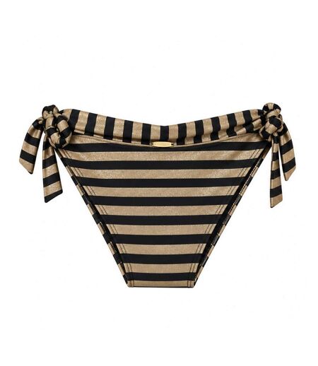 Bas de maillot de bain doré/noir femme grain de sable vogue