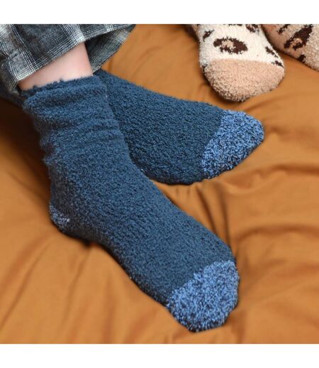 Sock Snob - 4 Paires Homme Chaussettes Polaire Chaudes | Antidérapantes Chaudes