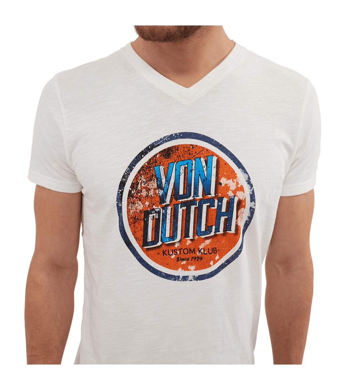 T-shirt homme col en V en coton Hit Vondutch