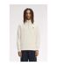 Mens Logo Half Zip Sweatshirt Ecru Fred Perry-3