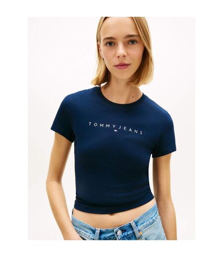 T-shirt Motif/style Linéaire Femme Bleu Marine Tommy Jeans