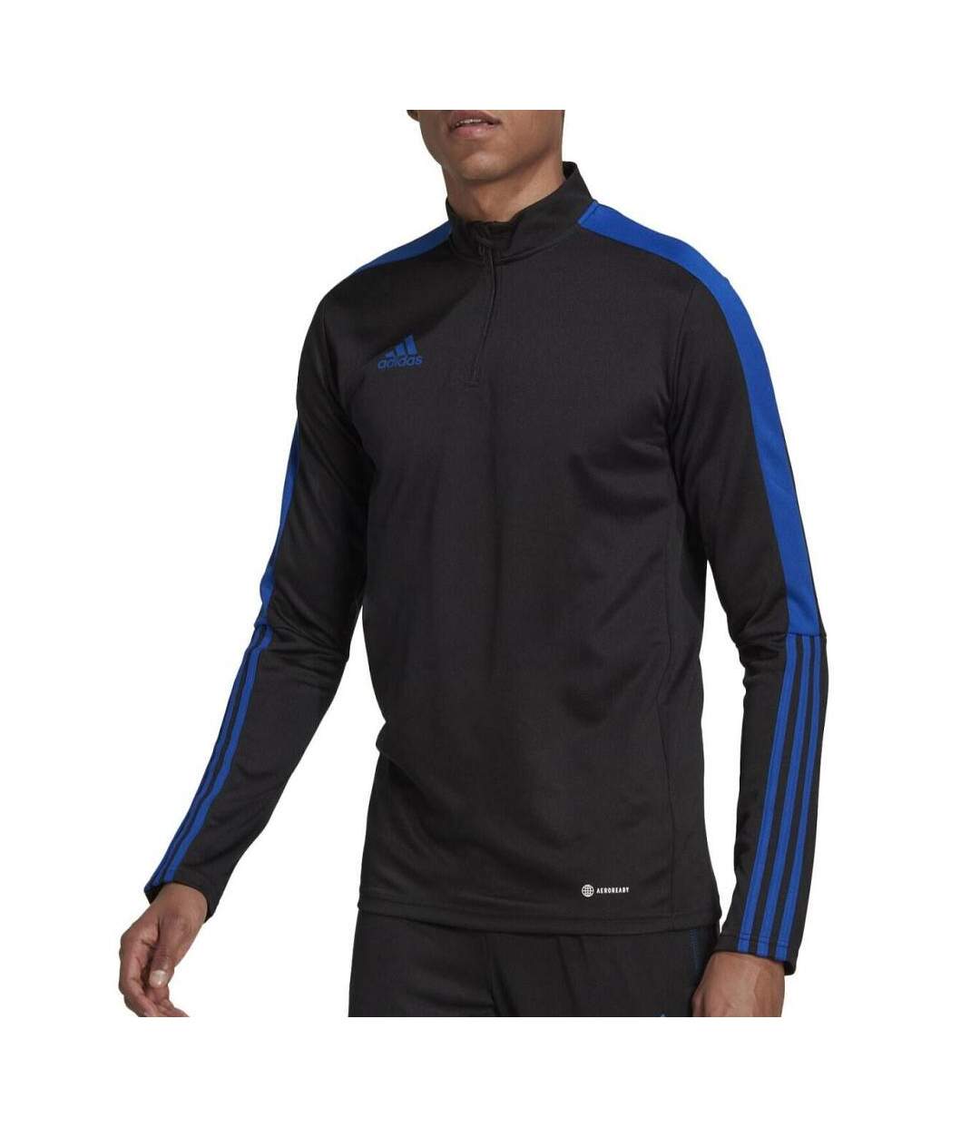 Haut d'entrainement noir/bleu homme adidas tiro - l-1